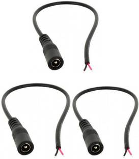 TechSupreme PACK OF 3 DC Female power connector plug jack For 12v adapter Female power connector JACK Wire Connector