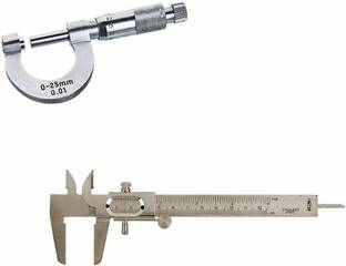 MRSC 2pc Combo 125 mm Vernier Caliper + 0-25 mm Micrometer Screw Gauge Caliper-01 Vernier Caliper