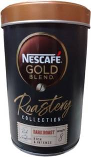Nescafé Gold Blend Roastery Collection Dark Roast Soluable Ground Coffee Tin, 100g Instant Coffee