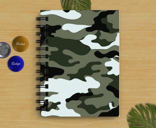 DI-KRAFT Army print Handicraft Diary A5 Diary Unruled 160 Pages
