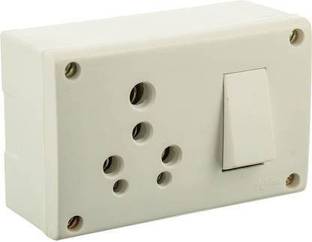 JELECTRICALS COMBINED POWER BOX WITH SWITCH SOCKET (16 AMP) 16 A Five Pin Socket