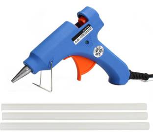 bandook mini Hot Melt Glue Gun- 20W with On/Off Switch, LED Indicator and 3 Adhesive Milky Glue Sticks for Art & Craft and General Repairs Standard Temperature Corded Glue Gun