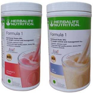 HERBALIFE Formula 1 Nutritional Shake Mix - Strawberry And Kulfi Flavor For Weight Loss Plant-Based Protein