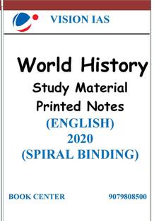 Vision Ias World History Notes 2020 English For UPSC Exam (Spiral Binding)