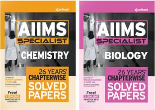 Combo Of Chapterwise AIIMS Chemistry Solved & Chapterwise AIIMS Biology Solved Set Of 2 Books