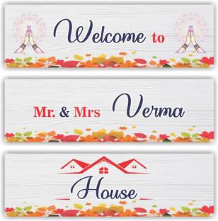 गप्रिन्ट Name Sign Welcome to Mr. & Mrs Verma house Qoutes