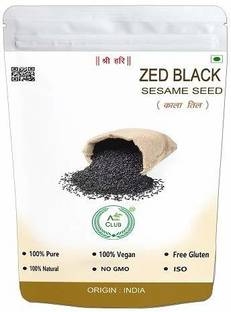 AGRI CLUB Black Sesame Seed/Kala Til/Til (1kg/35.27) Black Sesame Seeds