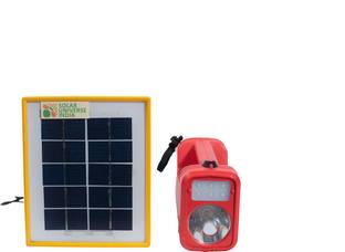 SOLAR UNIVERSE INDIA Solar Kisan LED Torch & Reading Light (2 Modes) - Weatherproof, Handy & Hybrid with Inbuilt Battery & 3W Solar Panel 6 hrs Torch Emergency Light