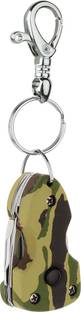 Flipkart SmartBuy Military Carabiner Hook Keychain with Torch, Screwdriver, Knife & Bottle Opener Key Chain