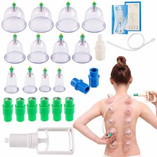Vinban 12 Cups Chinese Medical Magnetic Accupunture Vacuum Cupping Set Measurement Tape