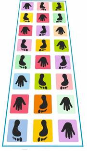 पेजयोक Hopscotch Jumbo Play mat Game for Kids n Adults Family Game, Kith-Kith, Stapu, Langdi, Chalk Game
