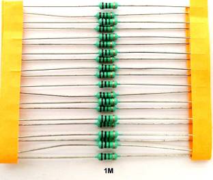 gobagee 1M ohm 1/4w 5% resistor, carbon film resistor Set of 20 resistance Fixed Resistor
