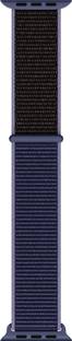 Frazil Soft Lightweight Breathable Nylon Loop Sport 38mm/40mm Band Black and Blue Smart Watch Strap