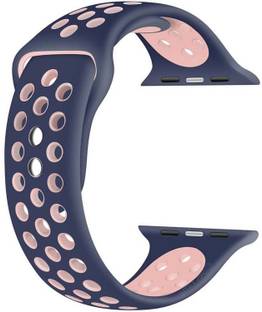 Frazil Soft Silicone Sport 38mm/40mm Band Blue and Pink Air Hole Smart Watch Strap