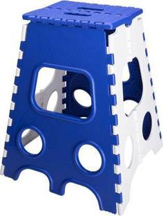 Billam 20 inch Bedroom & Kitchen Folding Stool (blue/white) Stool