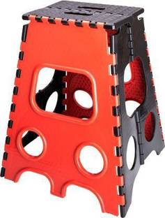 Billam 20 inch Bedroom & Kitchen Folding Stool (red/black) Stool