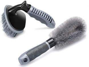 Auto Hub Car Tyre Cleaning Brush and Alloy Cleaning Brush 2 ml Wheel Tire Cleaner