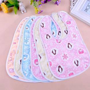 FLIPZON Baby Bibs Waterproof Cotton (Pack of 6)
