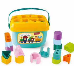 FOROLY Baby's First Shape Sorting Block Toys (16 Pcs)