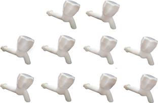 कृष्णा Pvc Long body bib cock pvc plastic White Long body bib cock standard size 1/2" - for hot & cold...
