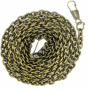 AFH Silver Long Drawn Cable Chain 120 cm Clasp Key ring Antique Golden Metal Waist Belt Biker Racing Key chain Key Chain