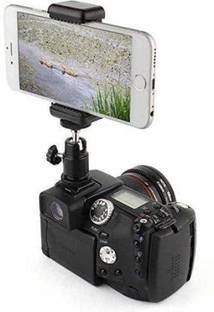 BOOSTY 1/4 Flash Hot Shoe Adapter Cradle Ball Head Ball + Phone Holder Clip Bracket Holder Mount for DSLR Phone Tripod