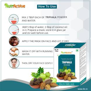 NutrActive Organic Triphala Powder Balancing Formula for Detoxification & Rejuvenation.