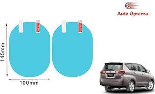 Auto Oprema Car Side View Mirror Waterproof Anti-Fog Film - Anti-Glare Anti-Mist Protector Sticker - to See Outside Rearview Mirror Clearly in Rainy Days (Oval) for Toyota Innova Crysta Car Mirror Rain Blocker
