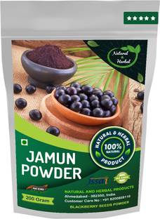 NATURAL AND HERBAL PRODUCTS Jamun Powder (Seeds,,Jamun Berries) For Skin Care(Face Mask) - 200 Gm