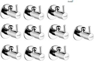 Prestige . Chrome Plated Stainless Steel Turbo Angel Valve Set of -10 Angle Cock Faucet