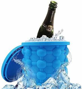 DEFITE 1 L Silicone Silicone Ice Cube Maker Genie Space Saving Kitchen Ice Bucket Summer Beach Magic ice Box Ice Bucket
