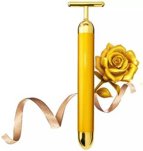 SarjuZone 24K Gold Energy Beauty Bar Electric Vibration Facial Massager 24K Gold Energy Beauty Bar Electric Vibration Facial Massage 24K Gold Energy Beauty Bar Electric Vibration Facial Massage Massager (Gold) Massager