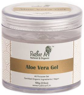 RUSTIC ART Aloe Vera Gel All Purpose, Moisturiser, Astringent 100g