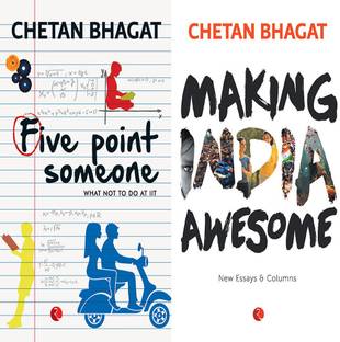 Making India Awesome: New Essays And Columns + Five Point Someone ; What Not To Do At IIT (Set Of 2 Books)