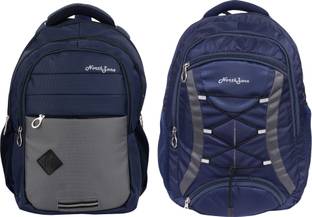 NorthZone Combo Pack Of 2 Bags 30 L Backpack 18 Inch Neavy (Blue, Grey) 30 L Laptop Backpack