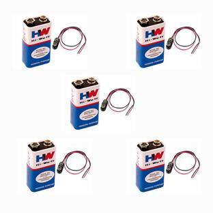 geeta enterprises 9 VOLTS HW BATTERY with Connector, HI-WATT 100% 9V Long Life   Battery
