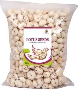 Jioo Organics Lotus Seed Pop / Gorgon Nut Puffed Kernels | Phool Makhana | Fox Nut | 200 g Lotus Seeds(Makhana)