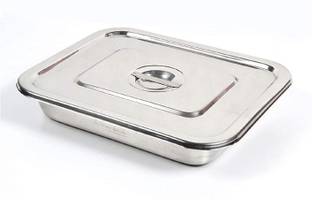 OTICA Stainless Steel Instrument Tray 10" X 12" (Set of 2 Pcs) Reusable Medical Tray