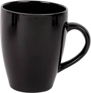 hc the crafts Ceramic Coffees, Milk Milk black 250ml pack of 1 Ceramic Coffee Mug