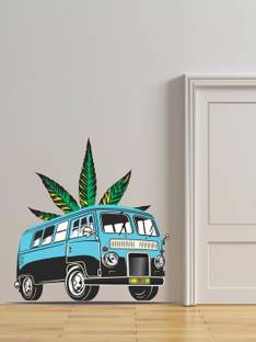 WALLSTICK 66 cm Peace Van Self Adhesive Sticker