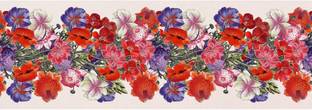 WALLDESIGN 609.6 cm Multicolor Flowers With Running Branches Border Wallpaper - 5.25 inch width by 20 ft length - Extra Large Self Adhesive Sticker