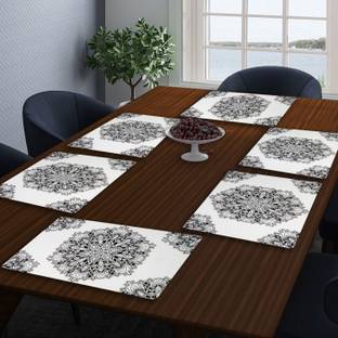 LooMantha Rectangular Pack of 6 Table Placemat