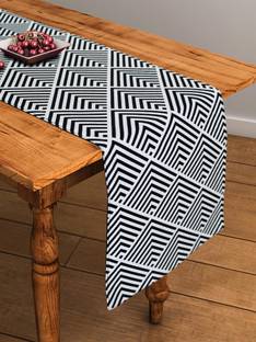 Flipkart SmartBuy Black, White 152 cm Table Runner
