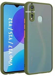 MOBILOVE Back Cover for Vivo Y17 / Y15 / Y12 | Smoke Translucent Shock Proof Smooth Rubberized Matte Hard Back Case