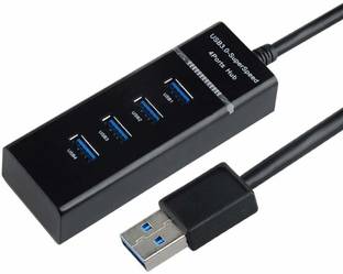 BhalTech 4 Port USB 3.0 Hub Splitter 4 Port USB 3.0 Hub Splitter Portable Mini USB Expander High USB Hub