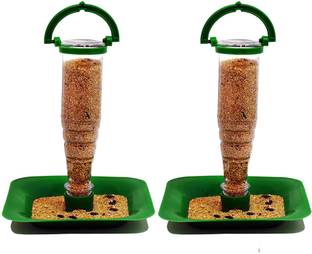 AMIJIVDAYA Nano Bird Feeder for Food (Green, 2 Piece) Window Bird Feeder