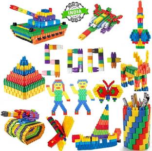 TechHark 500+ PCS Creative Bullets Shaped Stem Building Blocks Toy Set For Kids