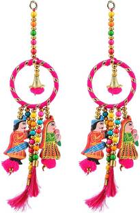 Mass Pro Multicolour Pink Puppet Design Beads & Thread HANDMADE LATKAN SUITABLE FOR SUIT SARI GOWN ETC. Brooch