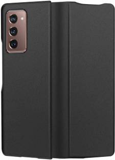 Midkart Flip Cover for Samsung Galaxy Z Fold 2 Leather Case, with Hinge Protection Scratch-Resistant Protective Cover