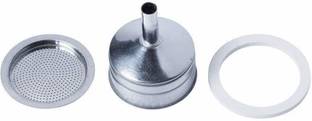 3d Creations Replacement Gasket, Filter Screen & Funnel Multi Cups Stovetop Coffee Percolator/Maker (2 Cups) 2 Cups Coffee Maker